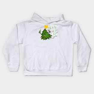 Let's get lit Tipsy Christmas Tree Kids Hoodie